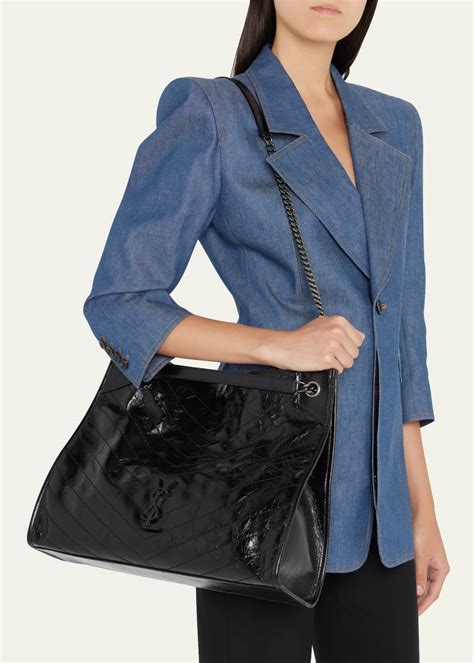 ysl shopper gesteppt|Shop Saint Laurent Large Leather Shopper .